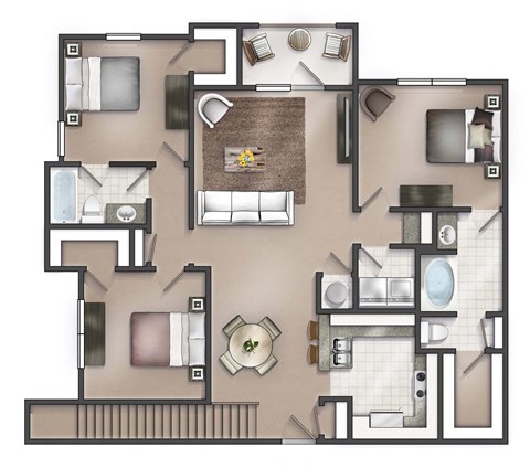 a floor plan of a house